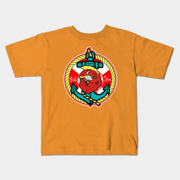 Hellfish Kids T-Shirt by hauntedjack